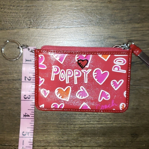 COACH Poppy Coated Canvas Graffiti Tote & Matching Coin/Card Purse Set - Picture 13 of 17